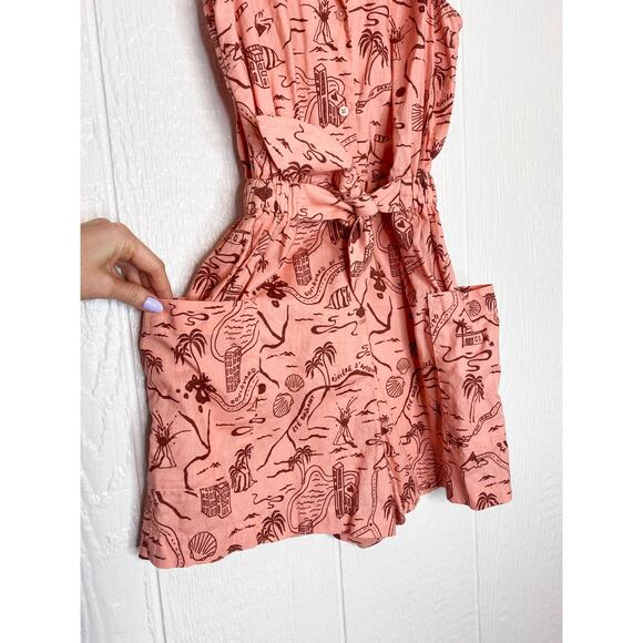 & OTHER STORIES Peach Tropical Pattern Romper US 4 - Picture 5 of 10
